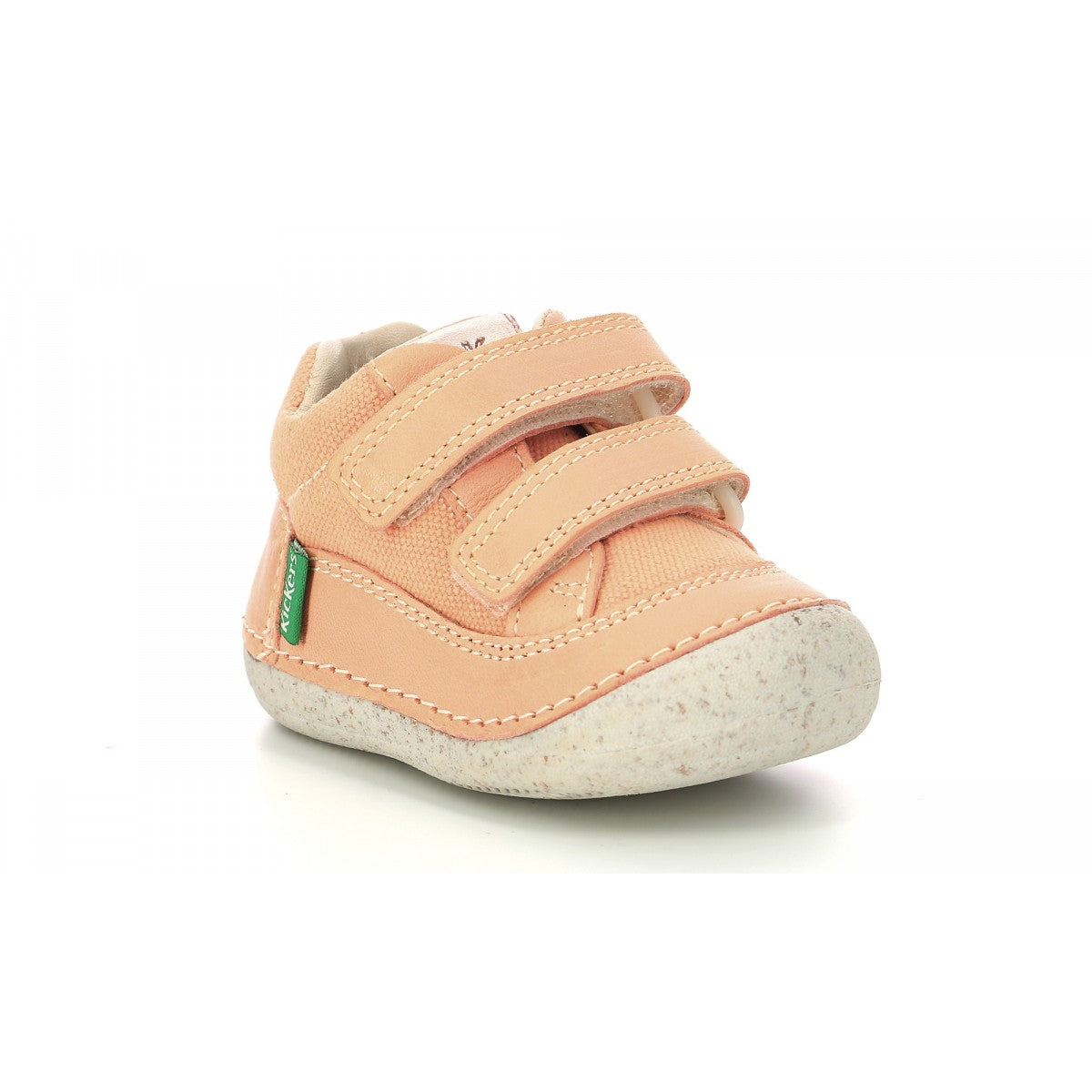 Ghete din piele cu velcro Kickers - Sostankro Orange Clair