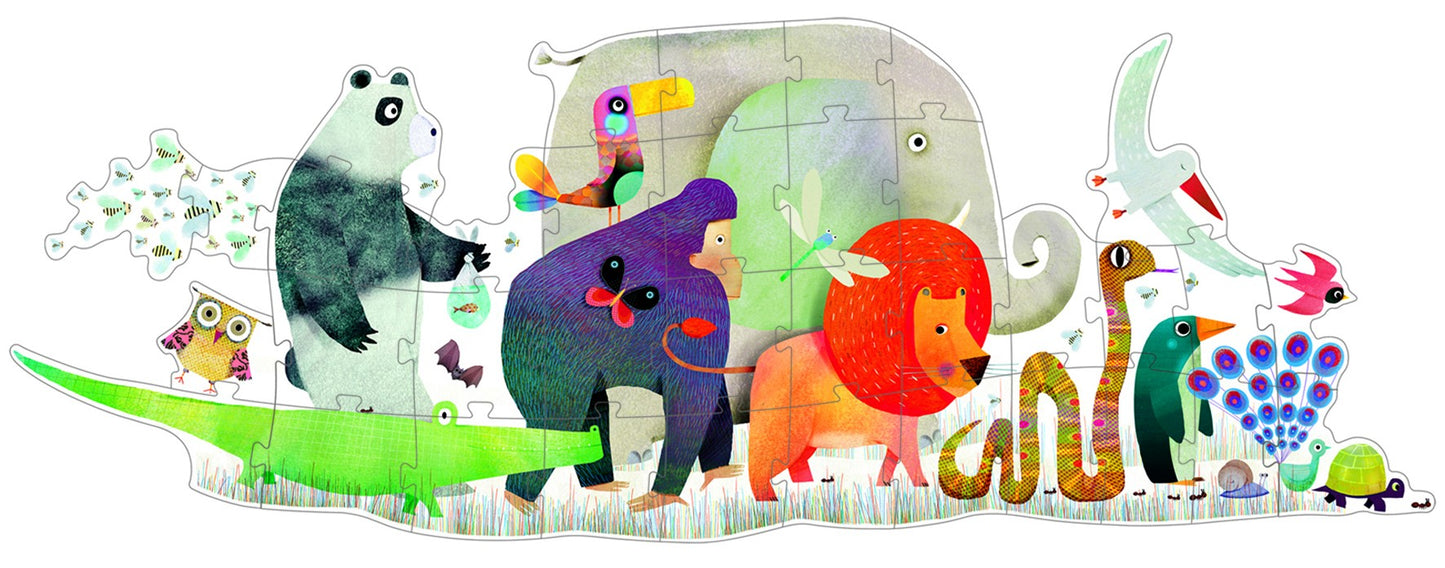 Puzzle gigant Djeco Parada animalelor