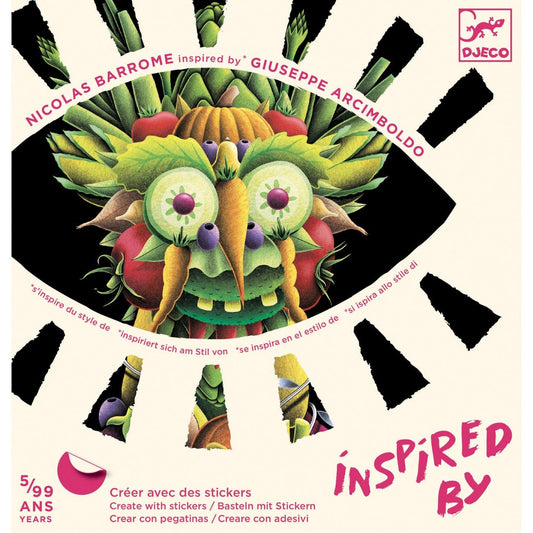 Inspired by Arcimboldo, stickere Fructe și legume, Djeco