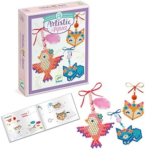 Set creativ Djeco, animale din mărgele