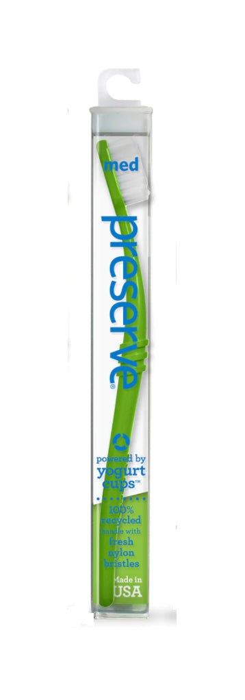 Periuță naturală de dinți, pt. 8+ ani și adulți, Medium - Verde - Preserve