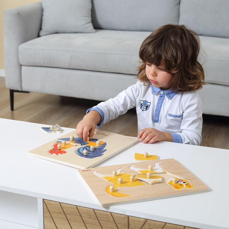 Puzzle Montessori, Hipopotam, Viga