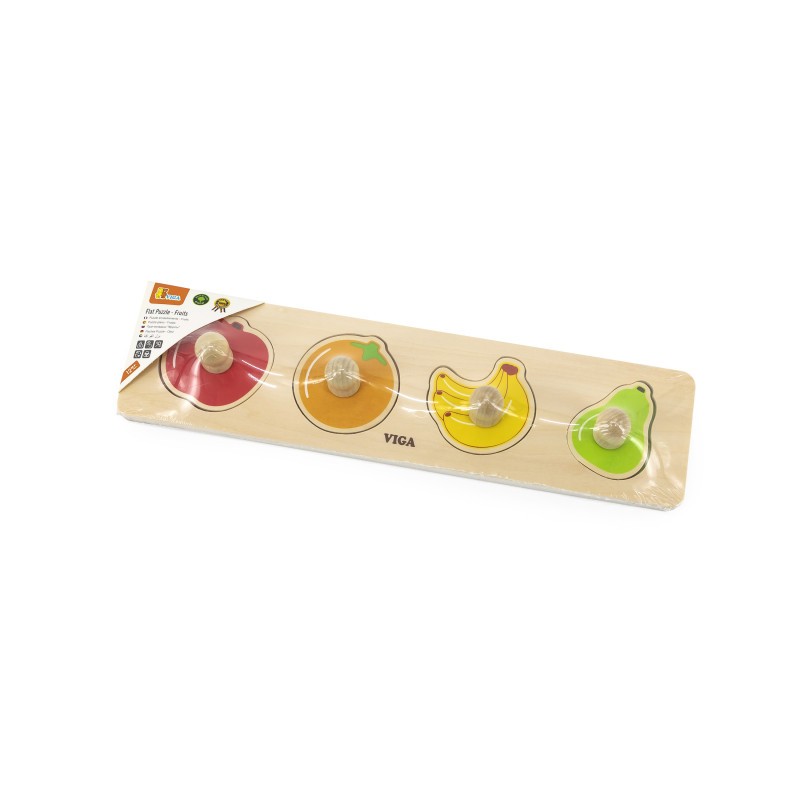 Puzzle Montessori cu mâner, Fructe, Viga
