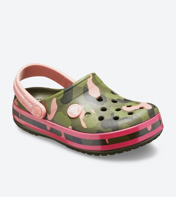 Slapi Crocs Crocband Multi Graphic Clogs -- Melon