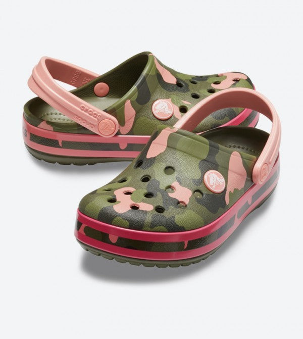 Slapi Crocs Crocband Multi Graphic Clogs -- Melon