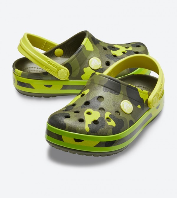 Slapi Crocs Crocband Multi Graphic Clogs - Citrus