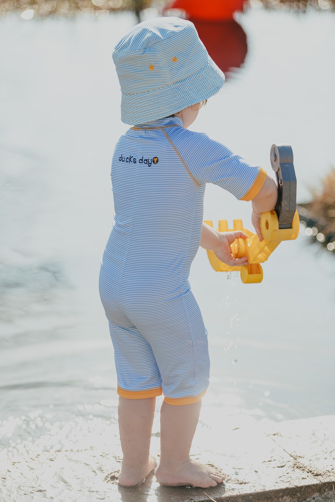 Pălărie de soare bucket UPF50+ - DucKsday - True Blue