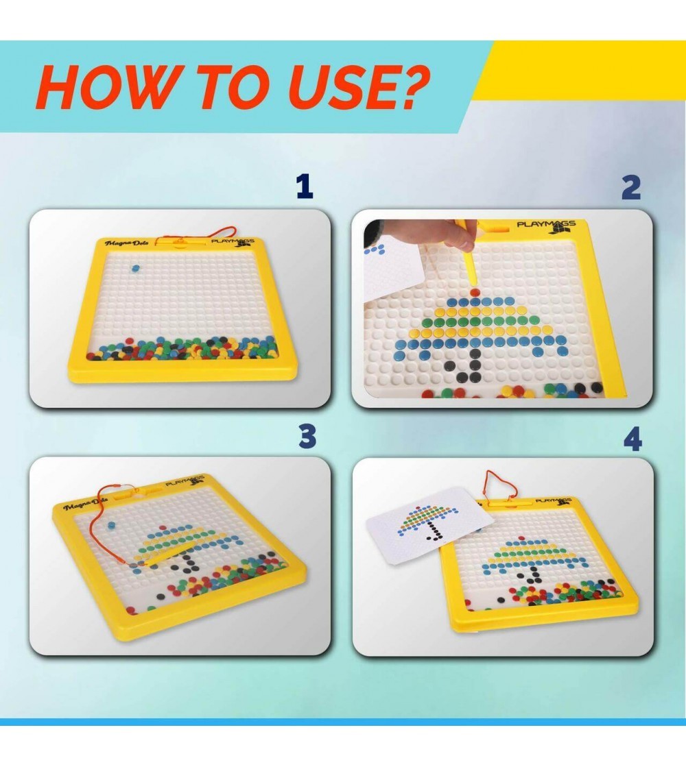 Tablă magnetică de desenat Playmags Magna Dots Small (Travel Size)