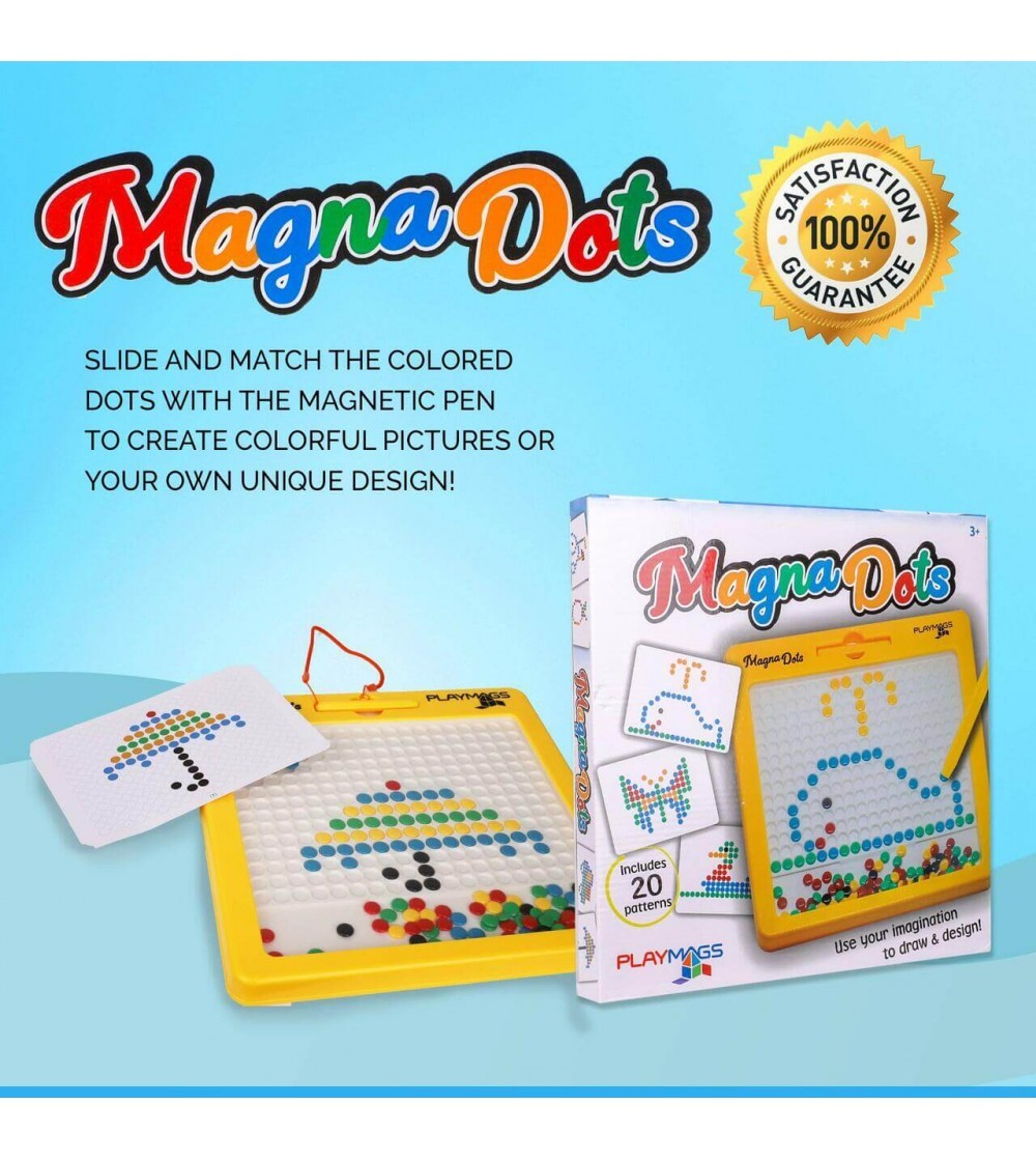 Tablă magnetică de desenat Playmags Magna Dots Small (Travel Size)