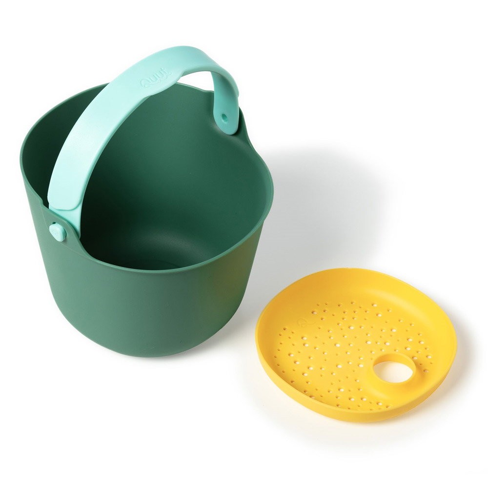 Bucki, găletușă cu sită, verde, Quut Toys