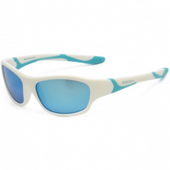 Ochelari de soare pentru copii - Koolsun Sport - White Ice Blue - 3-8 ani