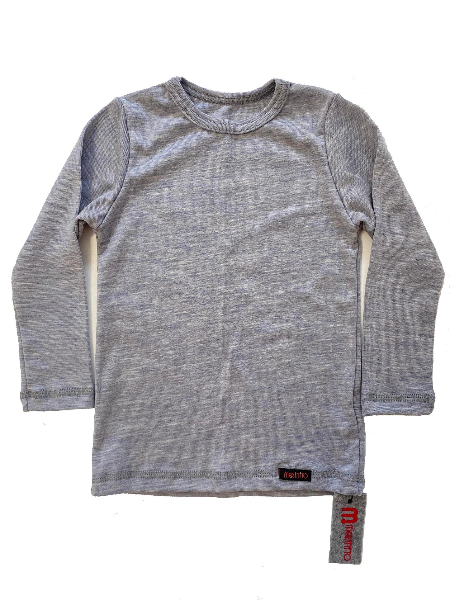 Bluză copii 230g lână merinos Alloy Gray - Merinito