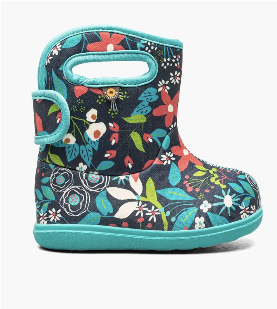 Cizme Baby Bogs Cartoon Flower Blue Multi