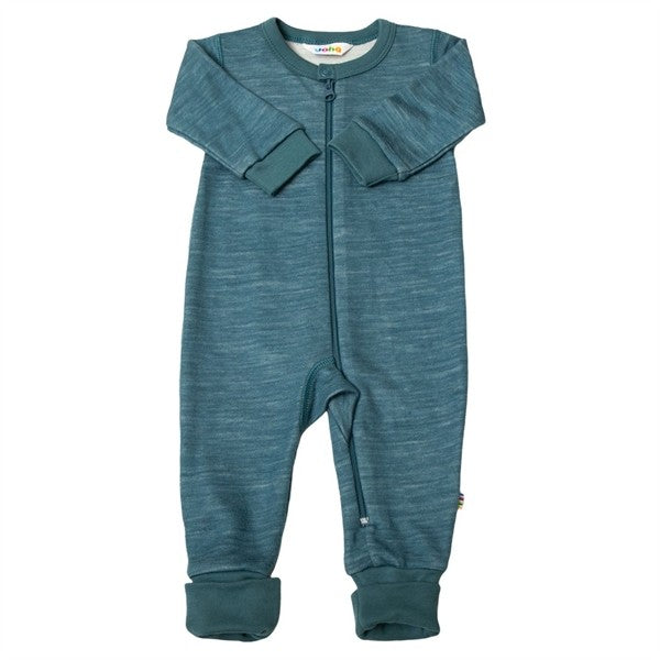 Joha - Overall din lână merinos și bambus Petrol Blue