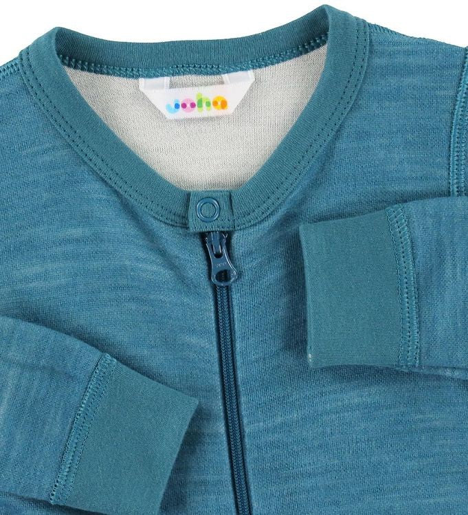 Joha - Overall din lână merinos și bambus Petrol Blue