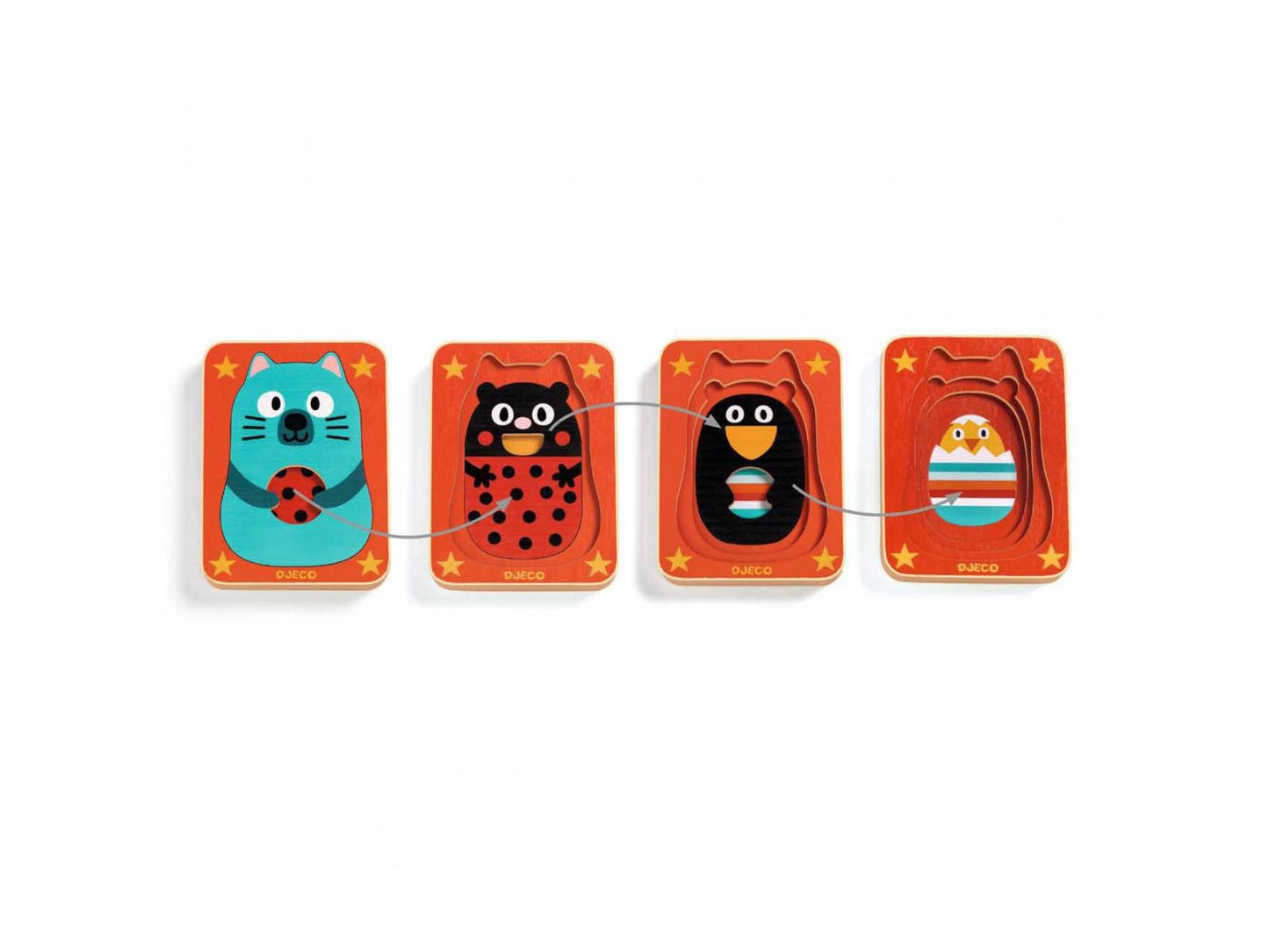 Puzzle straturi Djeco Max & co