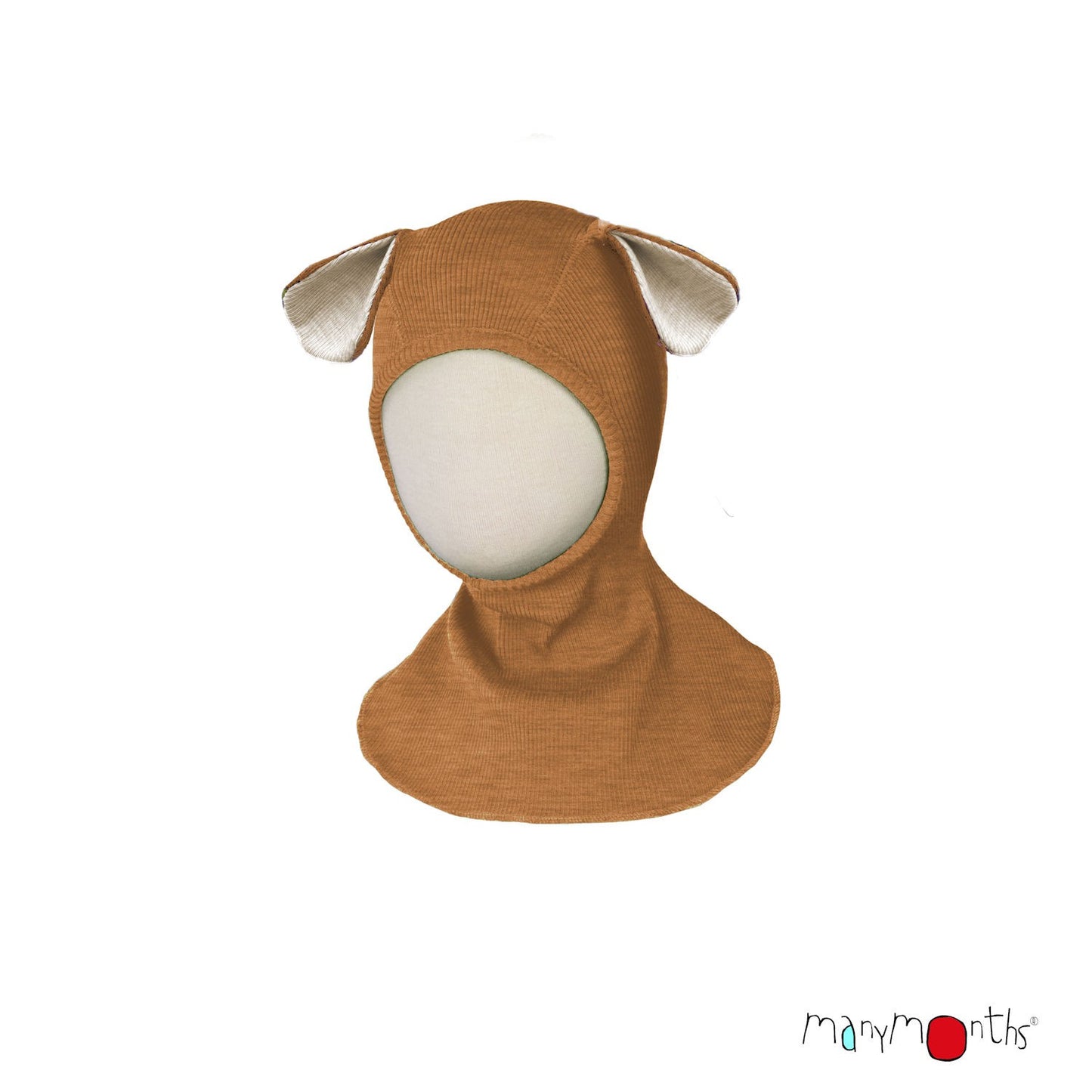Cagulă ManyMonths Unique Puppy din lână merinos - Potter's Clay