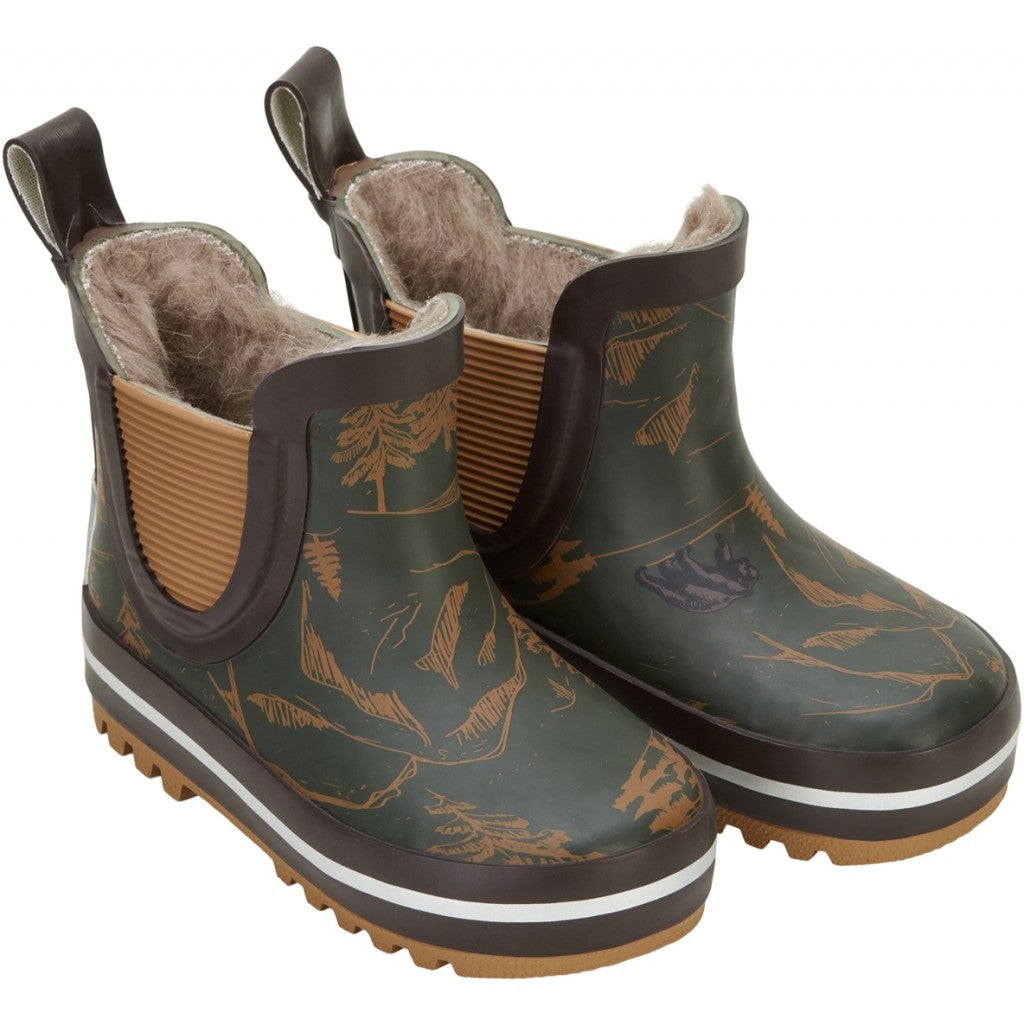 Cizme scurte captusite Mikk-Line - Winter Wellies Glitter - Forest Night