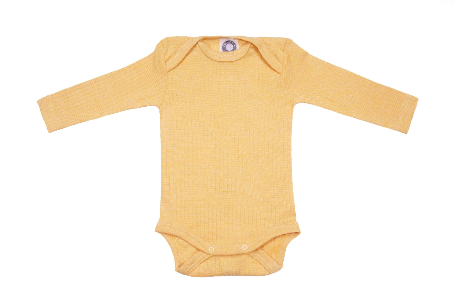 Body Cosilana din lână, mătase și bumbac organic - Galben