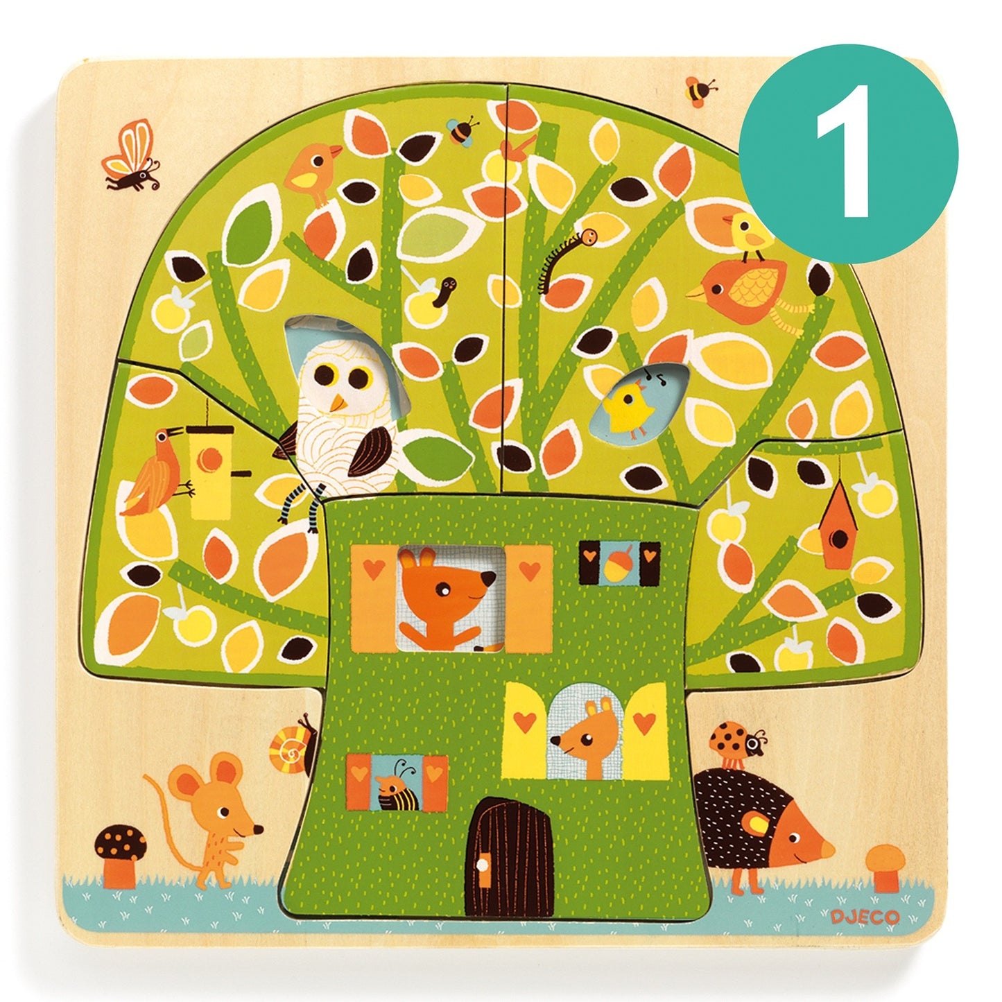 Puzzle straturi copacul Djeco