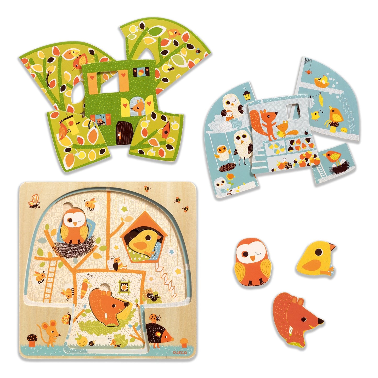 Puzzle straturi copacul Djeco