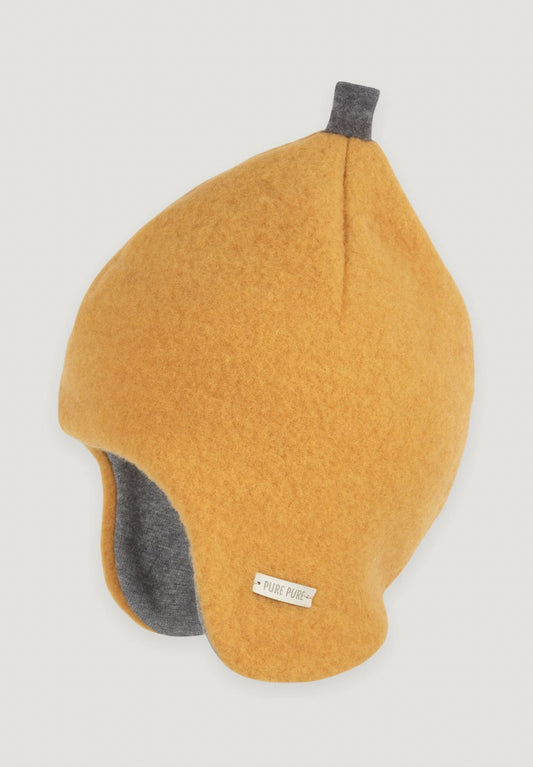 Căciulă din lână fleece dublată cu bumbac - Pure Pure - Inka Honey