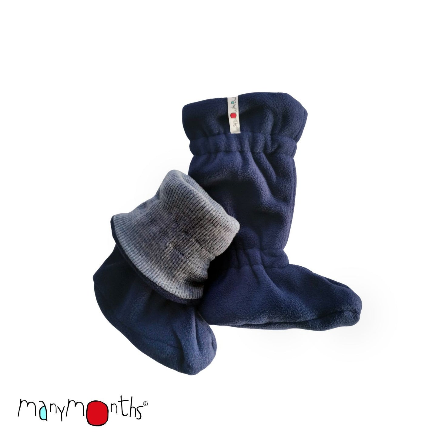 Botosei ManyMonths Winter Booties pt babywearing - Blue Mist/Dark Blue