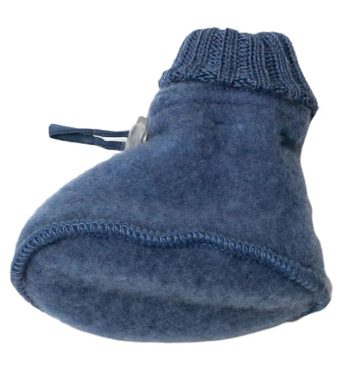 JOHA - Botosei din lana merinos tip fleece - Blue Melange