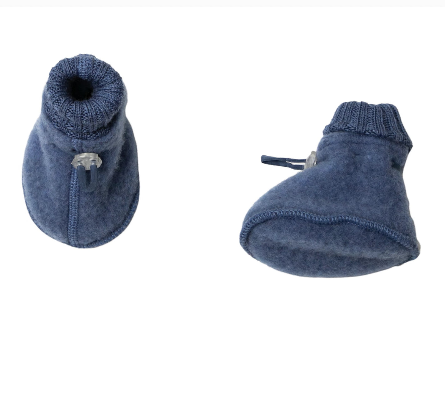 Joha - Botoșei din lână merinos tip fleece - Blue Melange