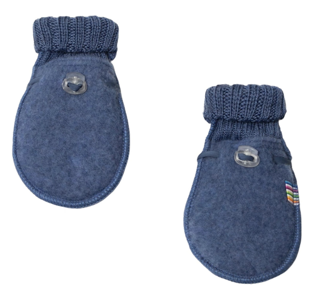 Joha - Mănuși din lănă merinos tip fleece - Blue Melange