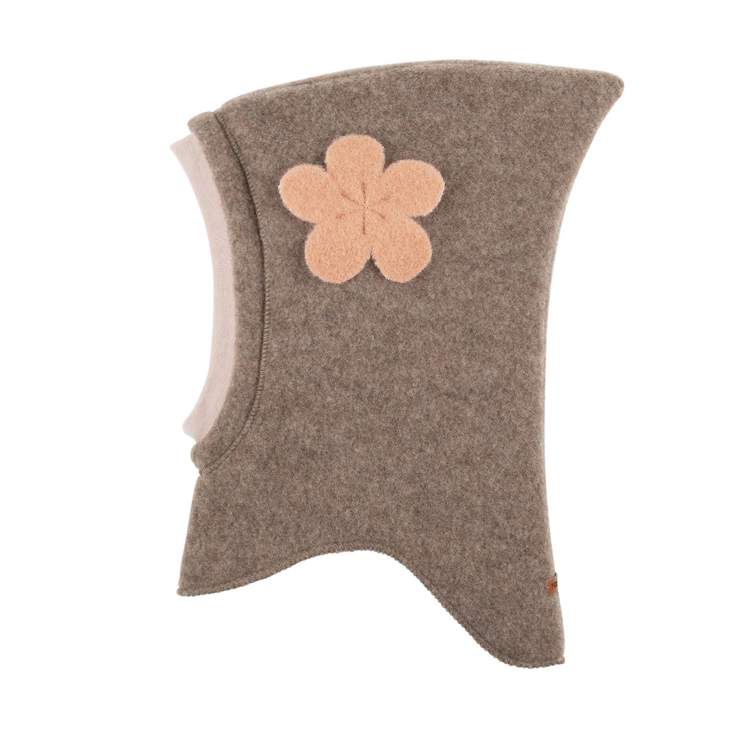 Cagulă din lână fleece organică Pure Pure Flower - Walnut