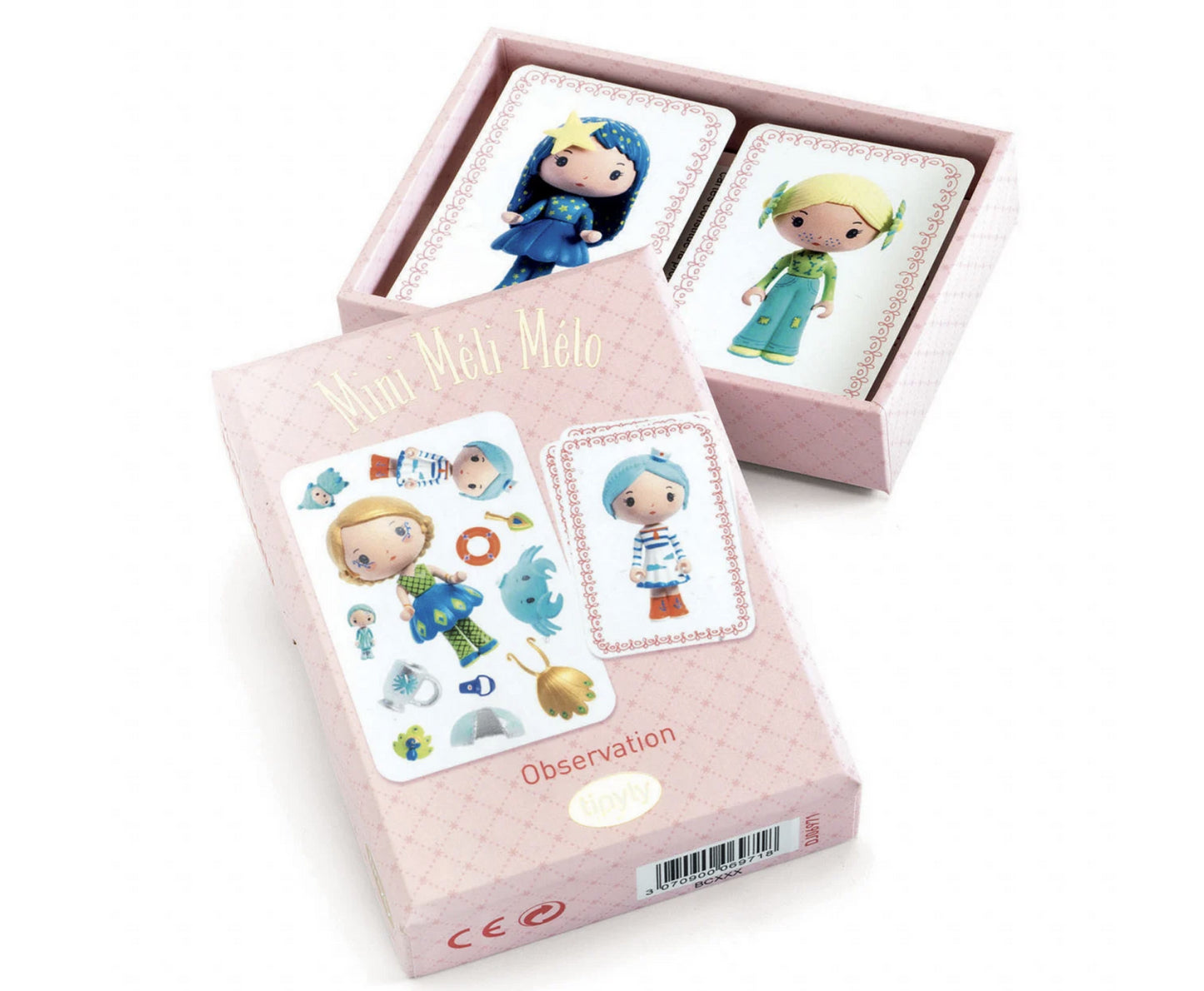Joc de carti Djeco Mini Meli-Melo, printesele Tinyly