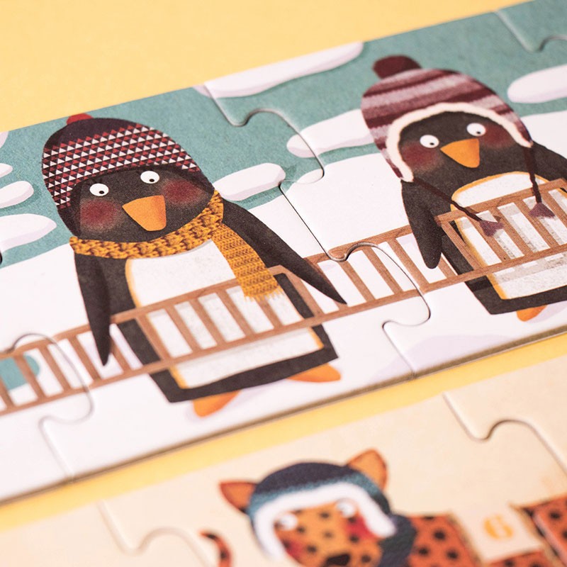 Puzzle progresiv 1,2,3...10 pinguini Londji