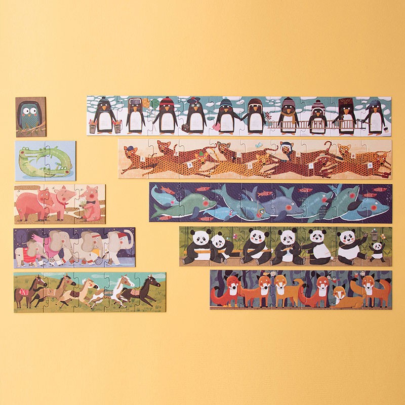Puzzle progresiv 1,2,3...10 pinguini Londji