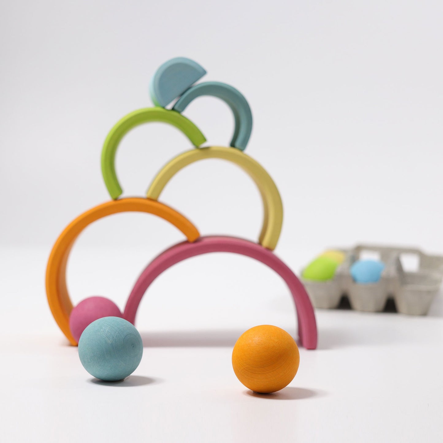 Set Curcubeu Grimms, 6 piese, pastel