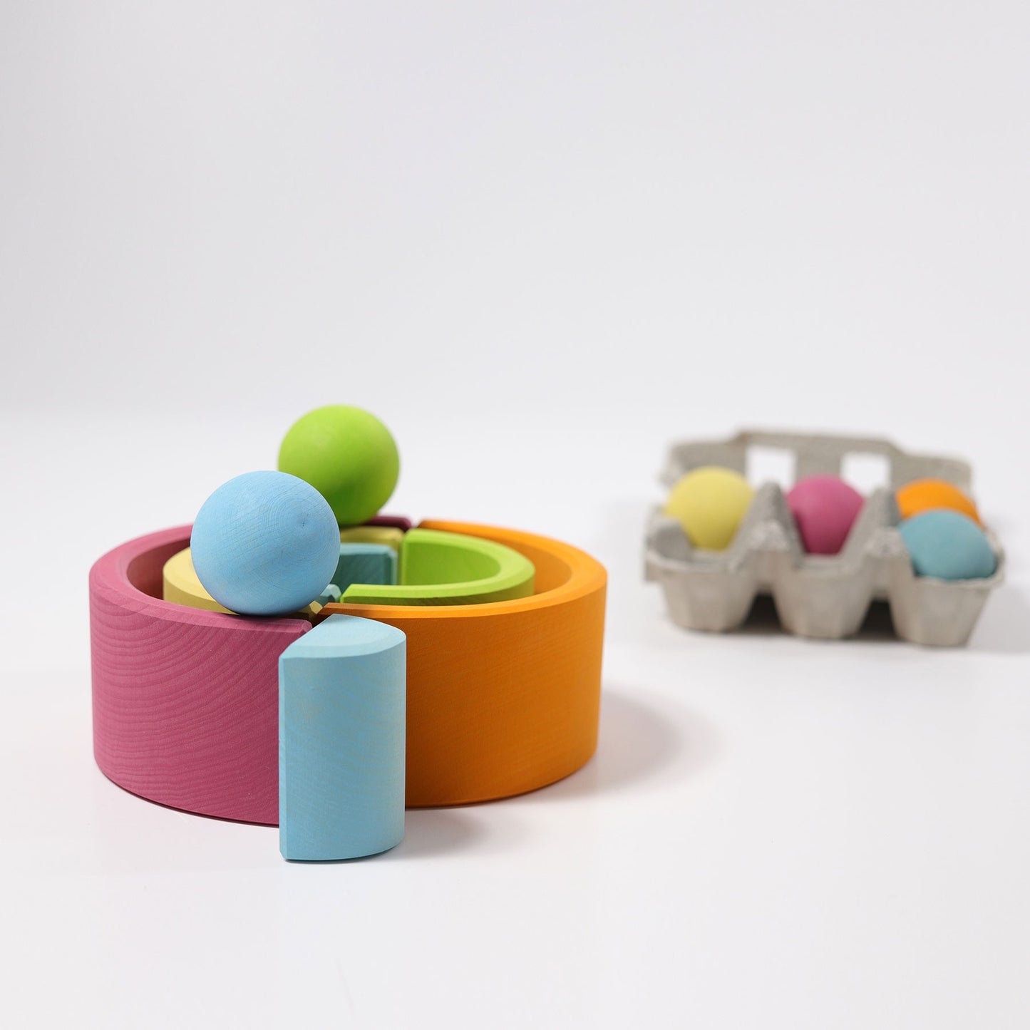 Set Curcubeu Grimms, 6 piese, pastel
