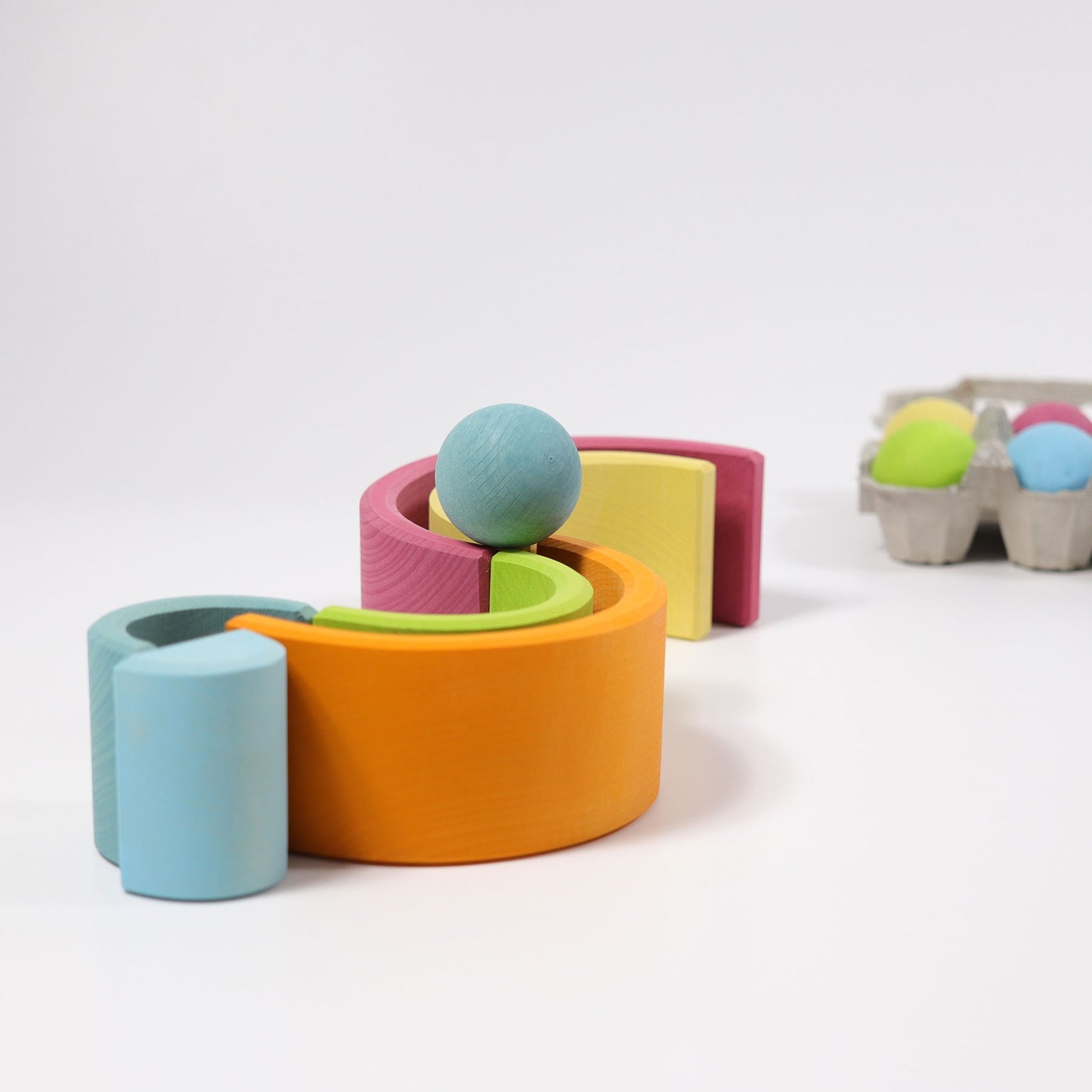 Set Curcubeu Grimms, 6 piese, pastel