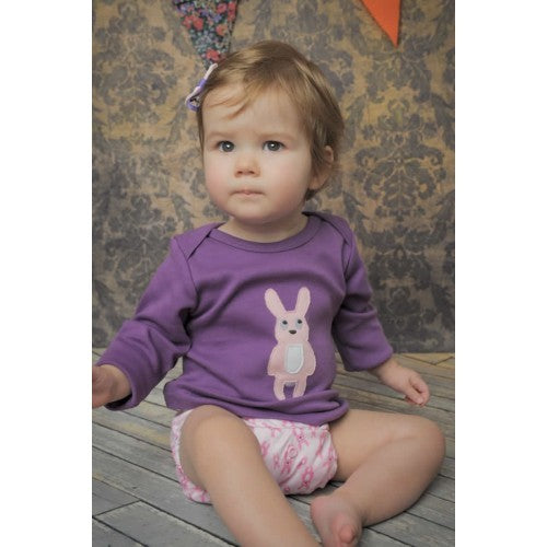 Tricou cu mânecă lungă din bumbac organic imprimat Baba+Boo Little Miss Rabbit