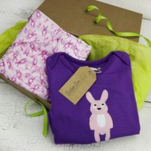 Tricou cu mânecă lungă din bumbac organic imprimat Baba+Boo Little Miss Rabbit