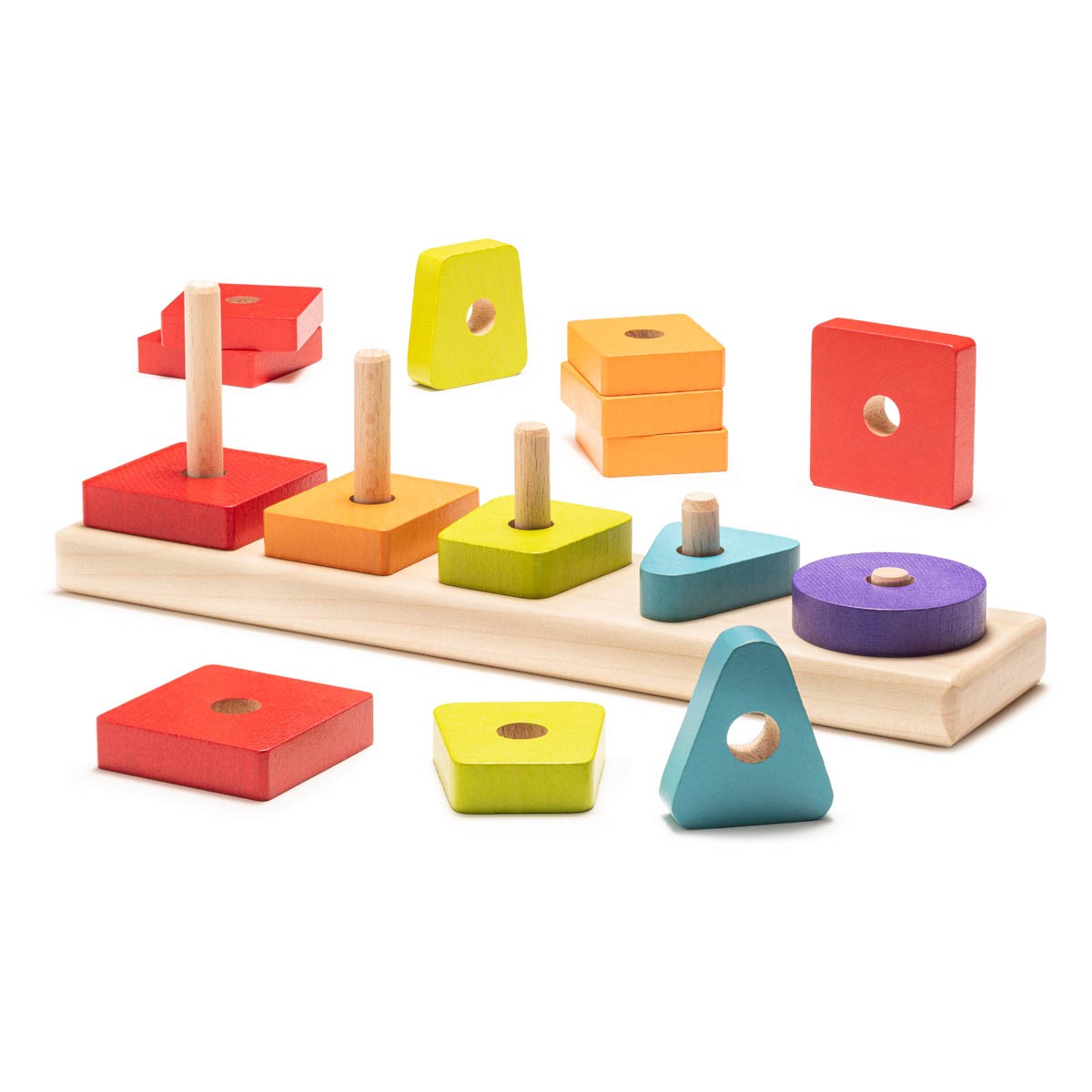 Jucarie din lemn, Cubika, Sortator Forme Geometrice 01