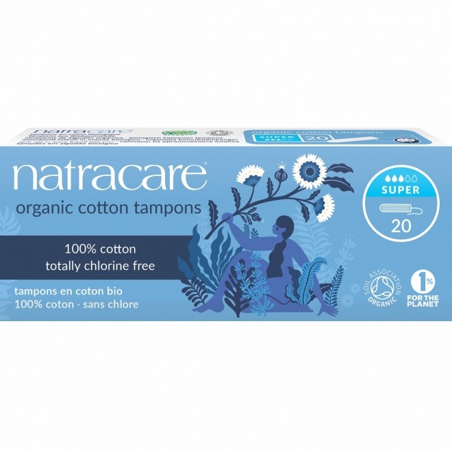 Tampoane interne bio Natracare - Super (3 picaturi), 20 buc