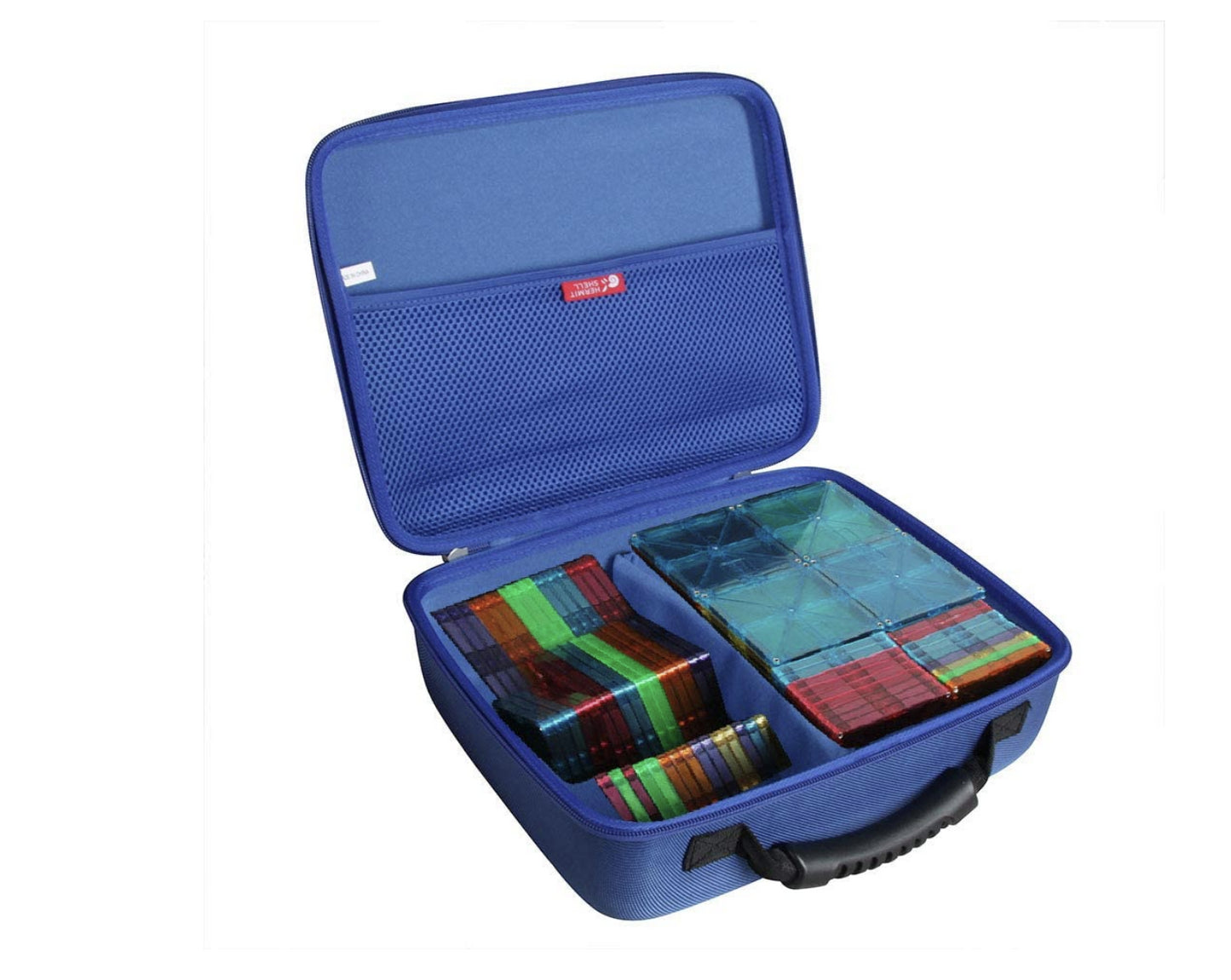 Geantă de transport PicassoTiles® pentru seturile magnetice de construcție, figurinele sau blocurile de construcție PicassoToys®