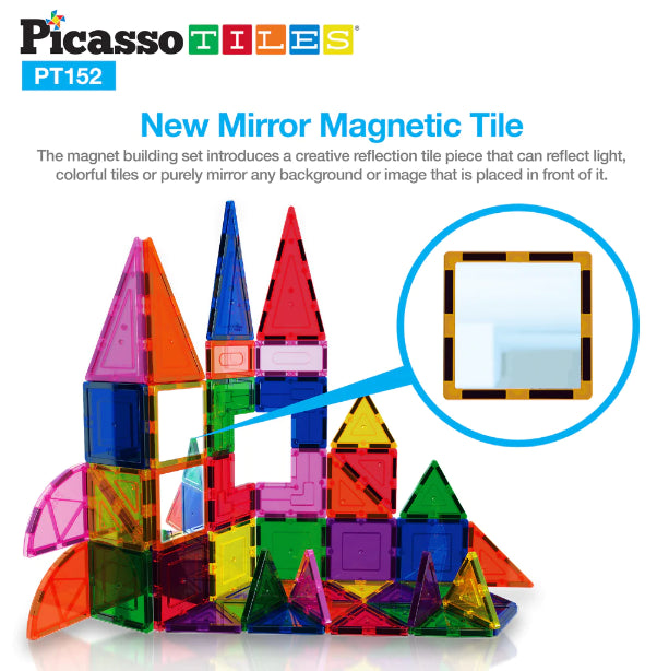 Set PicassoTiles - 152 piese magnetice de construcție