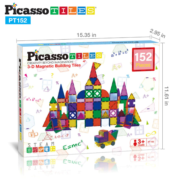 Set PicassoTiles - 152 piese magnetice de construcție