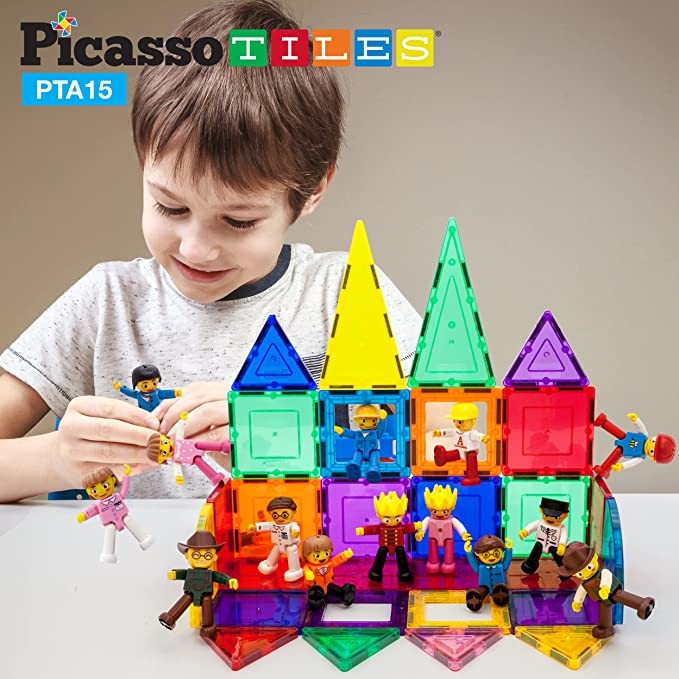 Set PicassoTiles - 15 figurine magnetice