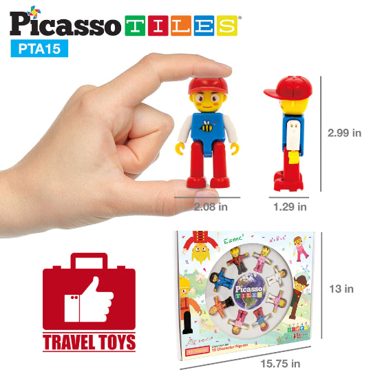 Set PicassoTiles - 15 figurine magnetice