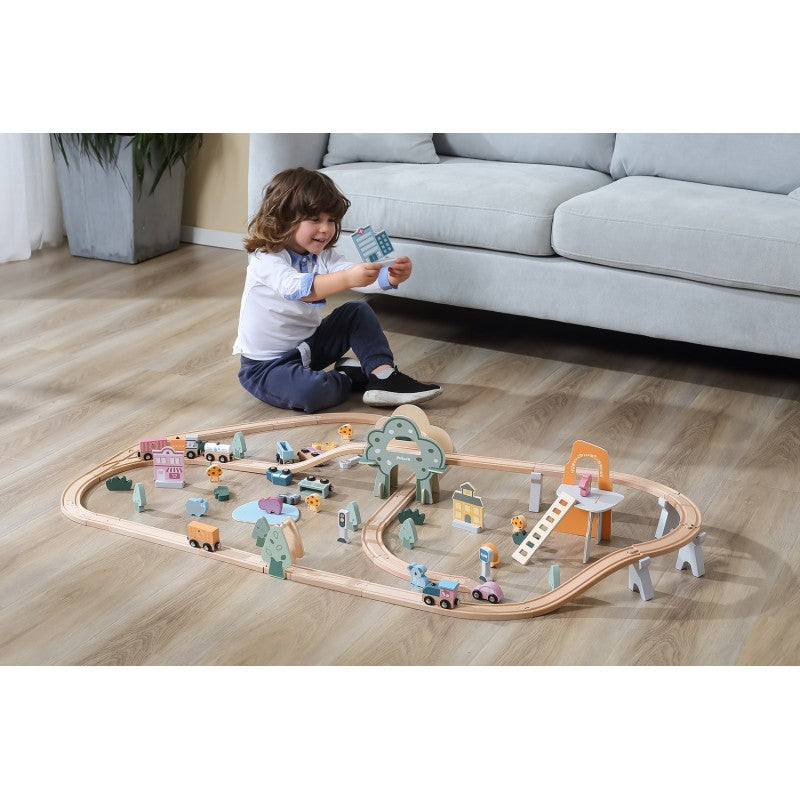 Set de trenulete din 90 de piese, PolarB Viga