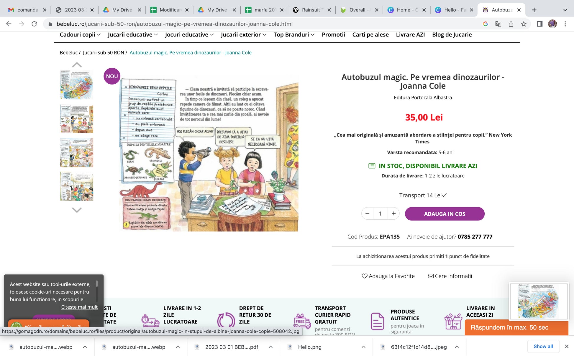 Autobuzul magic. Pe vremea dinozaurilor - Joanna Cole