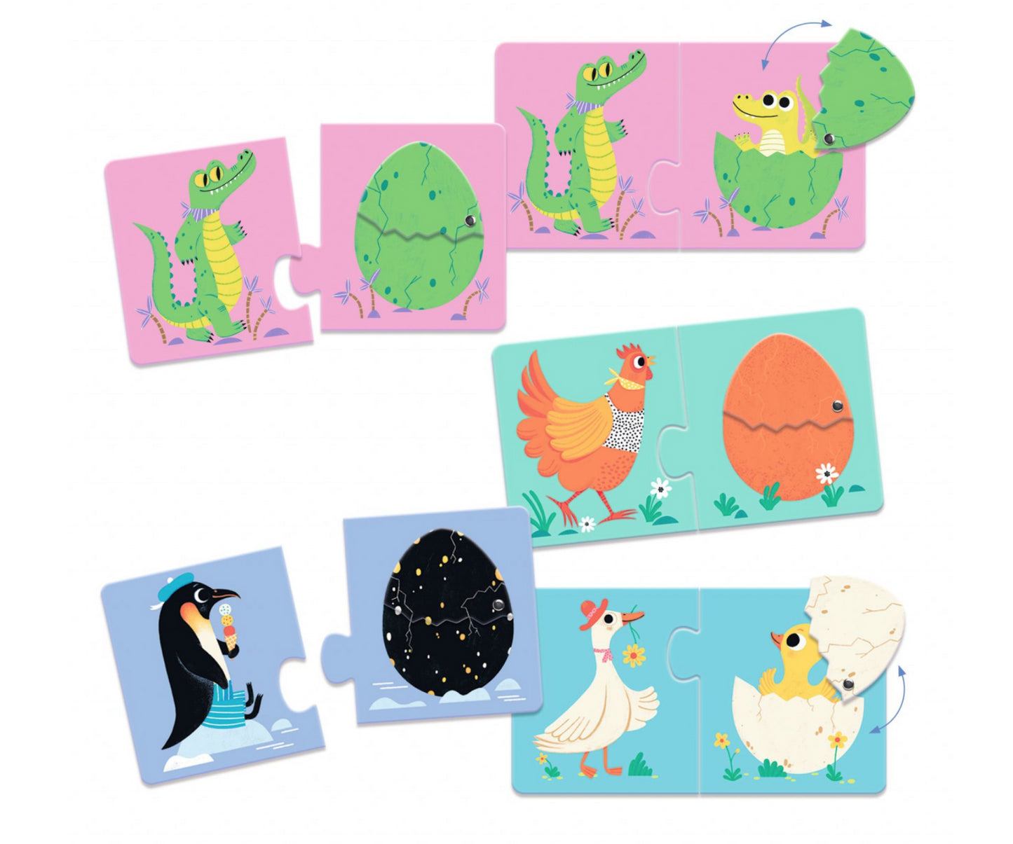 Puzzle duo Din ou, Djeco