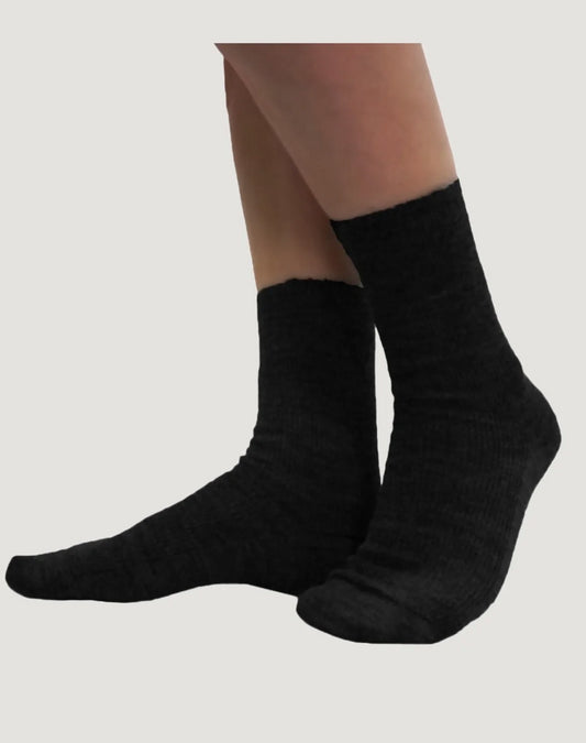 Șosete subțiri Hirsch Natur lână organică - Black